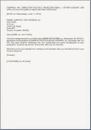 An applicant rejection letter or email is a document an employer sends to job applicants who do not qualify for the company's open positions. Job Rejection Letter Before Interview Citehrblog