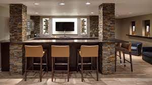 For those who have a sports bar; Creative Basement Bar Design Ideas Simple Ideas For Small Large Man Cave Bar Youtube