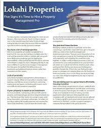 How You Know It Is Time To Hire A Property Management Company Property Management Management Company Management