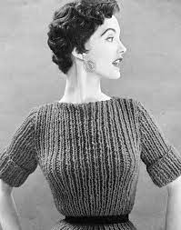 Women S 1960s Chunky Vintage Top Pdf Knitting Pattern In 2021 Vintage Sweater Pattern Vintage Knitwear Vintage Knitting