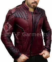 Guardians Of The Galaxy 2 Star Lord Chris Pratt Maroon Real Leather Jacket In Clothes Shoes Acce Real Leather Jacket Brown Leather Jacket Men Leather Jacket
