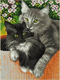 Saw something that caught your attention? Two Cats Modern Cross Stitch Pattern Full Coverage Animals Etsy Cross Stitch Animals Cross Stitch Cat Cross Stitches