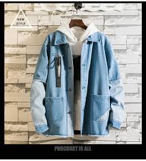 Us 19 05 45 Off New Hooded Denim Jacket Mens Mens Hip Hop Mens Retro Denim Jacket Jacket Street Casual Bomber Jacket Harajuku Fashion Coat In