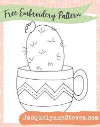Free free download embroidery designs with various sizes and including all famous embroidery formats dst, pes, jef, xxx. Free Embroidery Pattern Cactus In Teacup Jacquelynne Steves