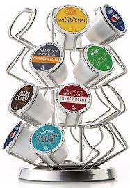 Amazon Com Java Concepts K Cup 24 Count Deluxe Steel Spinning Carousel Chrome Home Kitchen Coffee K Cups Keurig K Cup Keurig Coffee