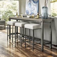 Curated Mitchell Console W Three Stools In 2020 High Top Table Kitchen Table Behind Couch Bar Table Behind Couch