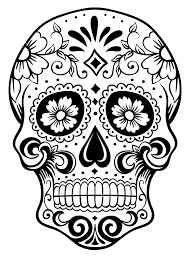Day Of The Dead Skull Coloring Pages Sugar Skull Drawing Skull Drawing