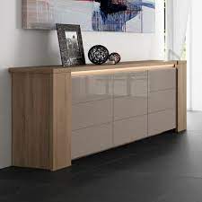 meuble buffet bahut 3 portes avec eclairage et tiroir en option furniture home furniture dining table decor