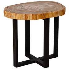 Legs to our table tops. Small Side Table With Petrified Wood Top And Metal Legs Side Table Wood Table Legs Wood Table