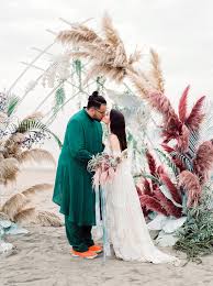 Embellished clutches which you can pair with. Bohemian Beach Wedding In India Modern Indian Wedding 100 Layer Cake