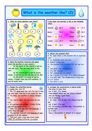 What Is The Weather Like 2 Weather Teaching English Learn English