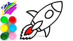 Toy Rocket Coloring And Drawing For Kids Youtube