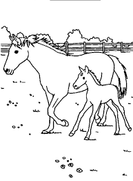 Kleurplaat van een paard met haar veulen. Kleurplaten Manege Stal T Patersnest Een Kleinschalige Manege In Welsum