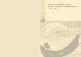 Pdf Gastronomic Heritage Elements At Unesco Problems Reflections On And Interpretations Of A New Heritage Category