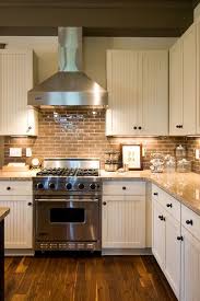 Pin By Susan Steege On House Brick Backsplash Kitchen Farmhouse Style Kitchen Brick Backsplash