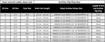 size conversion chart archies footwear united states