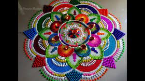 Rangoli is a spiritual distribution of colours and thus is considered a harbinger of good luck. Big Rangoli For Diwali Colorful Attractive And Unique Rangoli Design For Festivals Youtube