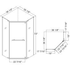 Dreamline Prism 36 1 8 In X 72 In Semi Frameless Neo Angle Pivot Shower Door In Chrome With Han Neo Angle Shower Shower Enclosure Neo Angle Shower Enclosures