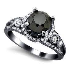 Black Diamond Vintage Engagement Ring From Blog 25 Black Diamond Eng Black Diamond Ring Engagement Diamond Engagement Rings Vintage Black Diamond Engagement