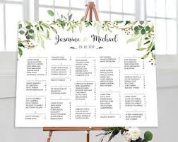 Greenery Wedding Seating Chart Wedding Seating Chart