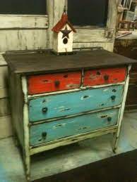 In summary, distressed furniture is a great way to liven up your home and make it more romantic and warm. Revamped This Antique Chest Of Drawers Using Different Colors On Drawer Fronts Distressed All Distressed Furniture Colors Redo Furniture Colorful Furniture