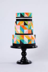 Modern Mosaic Cakes Craftsy Cake Decorating Classes Geometric Cake Patterned Cake