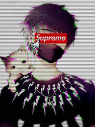 Supreme Like Anime Glitch Love 3d Glitch Wallpaper Aesthetic Anime Anime Wallpaper