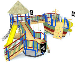 Edward Thatch Deluxe Pirateship Playground Plan Play Houses Backyard Playground Backyard Playhouse