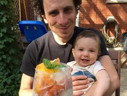 Landed squarely in my mid-30's today. @fran.westwood made a delicious  summer feast and we enjoyed the sunlight coming through the leaves in our  backyard last weekend to celebrate. A year ago today