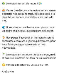 Restaumer Home Biscarrosse Plage Aquitaine France Menu Prices Restaurant Reviews Facebook