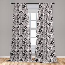 Compare prices on popular products in home decor. Floral Curtains 2 Panels Set Gothic Style Rose Petals Love And Romance Themed Ornamental Illustration Window Drapes For Living Room Bedroom 56 W X 95 L Pale Mauve Black White By Ambesonne Walmart Com