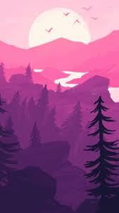 For All You Pink Firewatch Lovers Link Https Toptenbeautifulwallpaper Blogspot Com Top Ten Beauti Monochromatic Art Art Wallpaper Monochromatic Paintings