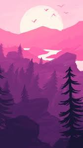 Firewatch is a mystery game set in the wyoming wilderness, where your only emotional lifeline is the person on the other end of a handheld radio. For All You Pink Firewatch Lovers Link Https Toptenbeautifulwallpaper Blogspot Com Top Ten Beauti Monochromatic Art Art Wallpaper Monochromatic Paintings