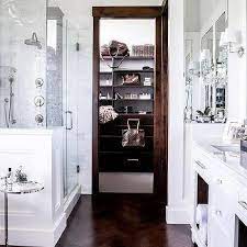 Best ideas about bathroom cabinets on pinterest master bathrooms small bathroom cabinets and master bathroom vanity. White Bathroom With Dark Wood Floor Design Ideas