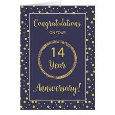 Find jobs for 14 year olds. Fourteen Years Business Anniversary Navy And Gold Card Zazzle Com Work Anniversary Cards Employee Anniversary Cards Work Anniversary