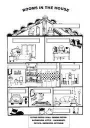 English Teaching Worksheets Rooms In The House Esl Activities Worksheets House