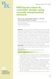 Maybe you would like to learn more about one of these? Pdf Pso Based Robust H Inf Controller Design Using Cascade Compensation Network Sam Noor Academia Edu