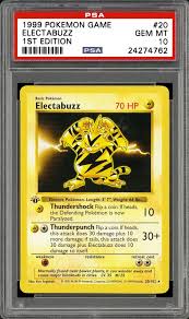 Mar 19, 2021 · legend has it that during the printing of a jungle clefable prerelease card, the stamp ended up on a certain number of base set raichus and so the elusive prerelease raichu was born. 1999 Nintendo Pokemon Game Electabuzz 1st Edition Psa Cardfacts