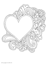 Directions for printing or downloading the heart. Printable Coloring Pages Hearts And Flowers Heart Coloring Pages Love Coloring Pages Flower Coloring Pages
