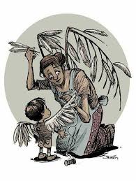 A Mother S Sacrifice To Her Kids Deep Art Satirical Illustrations Meaningful Art