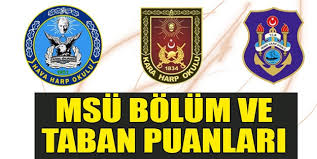 Milli Savunma Universitesi Taban Puanlari 2019 Msu Bolumleri