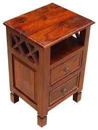 Indian aviator two drawer bedside side table night stand. Solid Wood 2 Storage Drawers Side End Table Night Stand Transitional Nightstands And Bedside Tables By Sierra Living Concepts Houzz