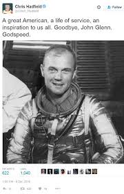 First American man to orbit the earth John Glenn dies aged 95