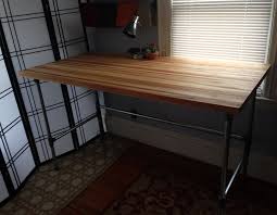 This bathroom remodel is now finished. Butcher Block Desk Wooden Strangetowne Enjoy Doing Your Work In Butcher Block Desk