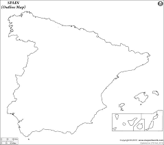 Blank Map Of Spain Spain Outline Map Map Of Spain Map Map Outline
