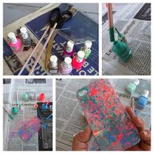 This is a simple, yet attention grabbing diy phone case. Style Up Your Phone Case With These Easy Diy Nail Polish Designs