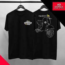 Pakaian sablonan masih jadi unggulan para kebanyakan orang. Desain Kaos Vespa