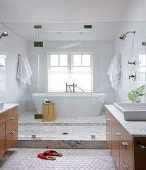 Functional shower walls meet your needs from floor to ceiling. Bathroom Trend A Tub Inside The Shower Bathroom Trends Bathrooms Remodel Modern Wet Room