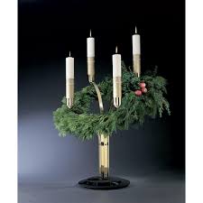 Floor Standing Advent Stand Candle Arrangements Designer Candles Wreath Stand