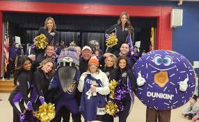 Students at several HCPS schools got some special visitors today, as the  Ravens caravan stopped by ahead of their Divisional matchup against the  Buffalo Bills. Poe, cheerleaders, and a band all were